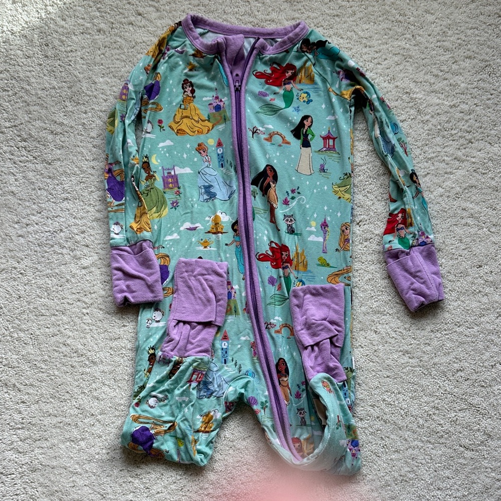 Little Sleepies Disney Princess Dreams Zippy 12-18 mo